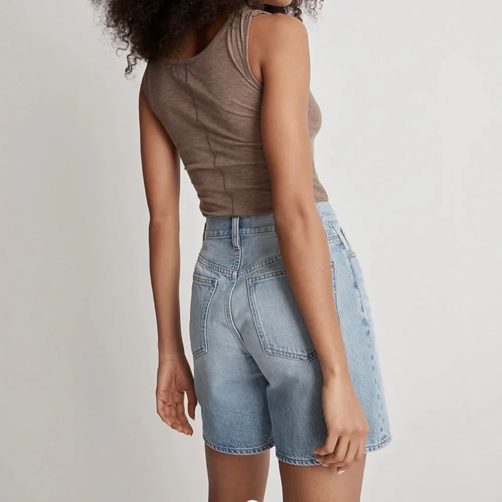 New 💥Madewell High Rise Denim Baggy Jeans Shorts summer spring warm sunny
